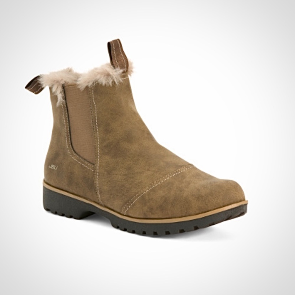 JBU Fur Lined Pull on Chelsea Boots Size 7 NWT